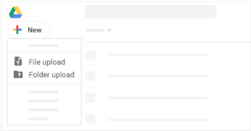 Google + File upload box